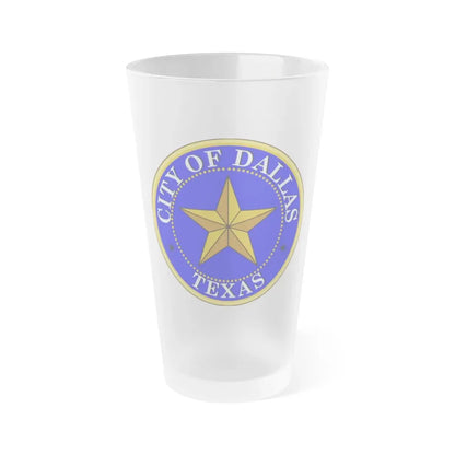 Seal of Dallas - Frosted Pint Glass 16oz 16oz Frosted - Go Mug Yourself
