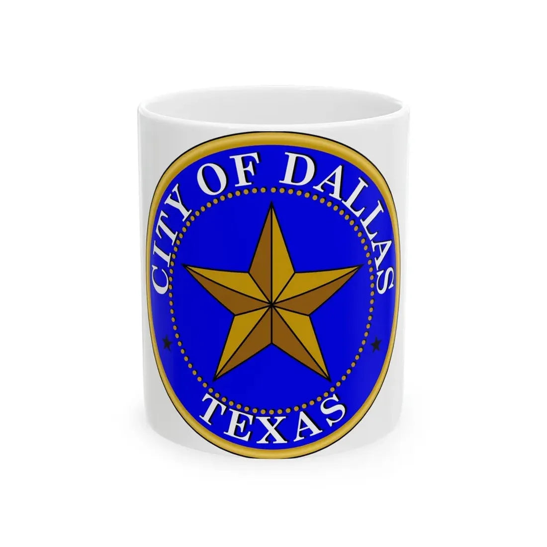 Seal of Dallas - White Coffee Mug 11oz - Go Mug Yourself