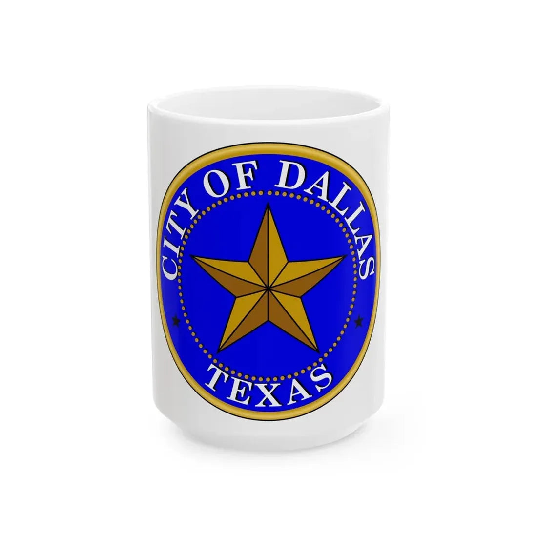 Seal of Dallas - White Coffee Mug 15oz - Go Mug Yourself