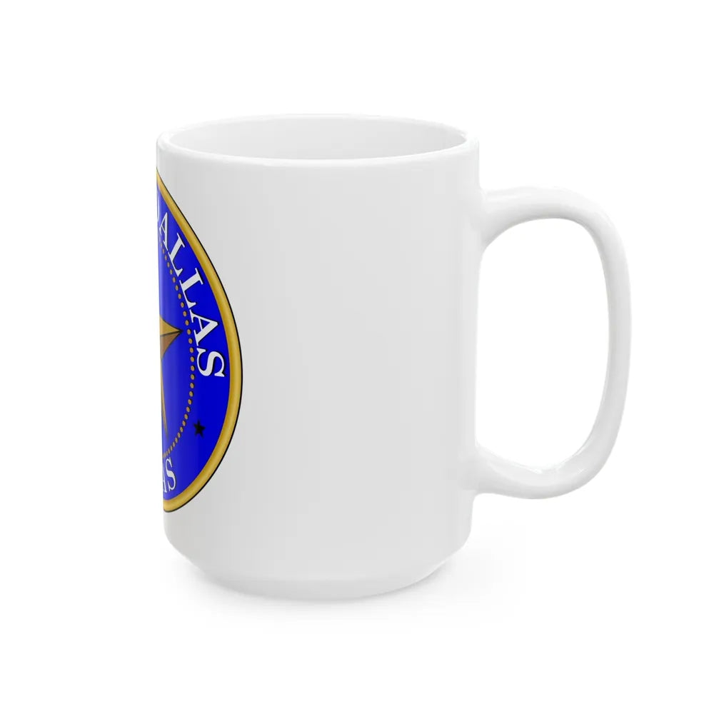 Seal of Dallas - White Coffee Mug-Go Mug Yourself