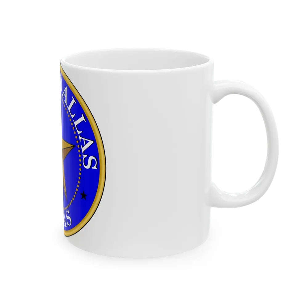 Seal of Dallas - White Coffee Mug-Go Mug Yourself