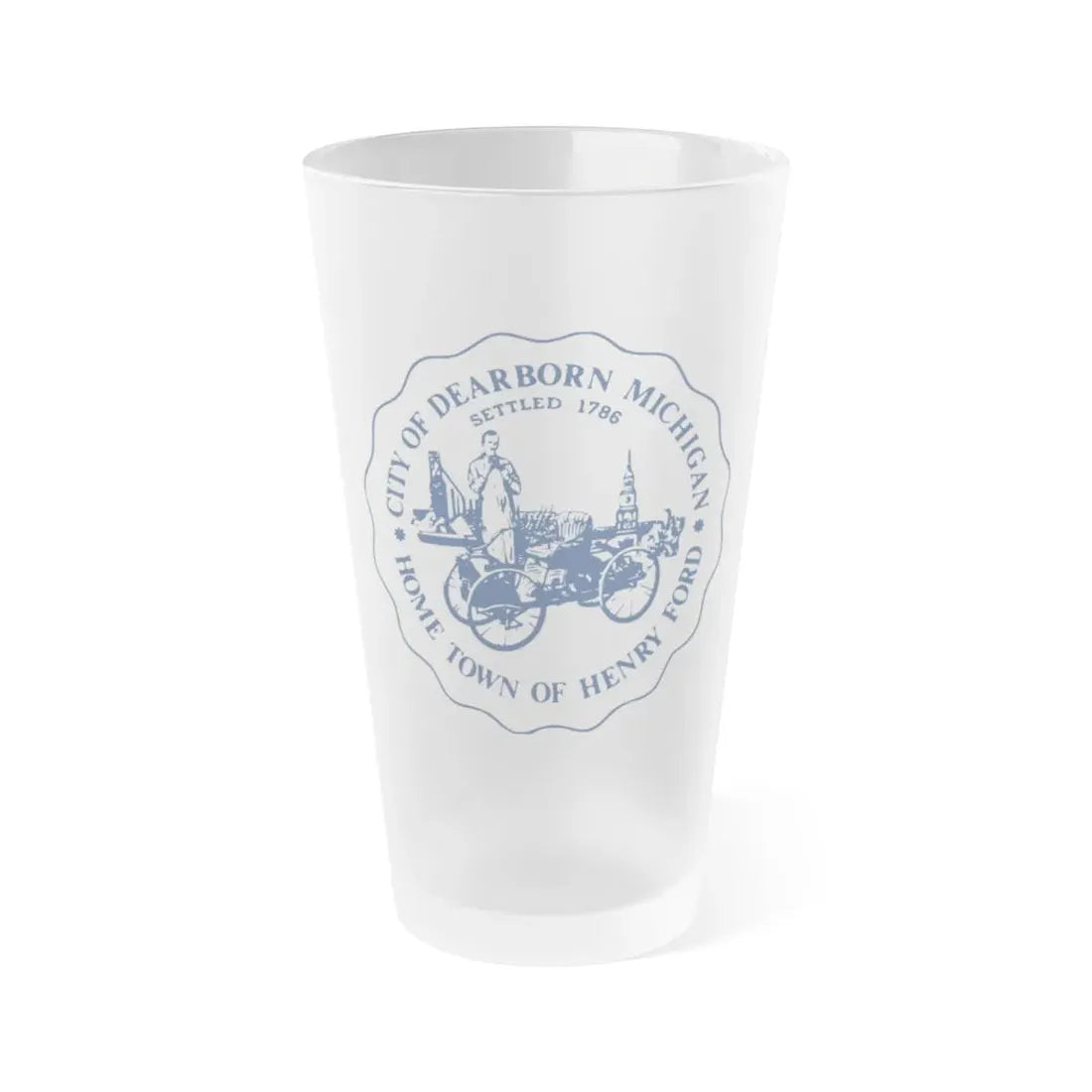 Seal of Dearborn Michigan - Frosted Pint Glass 16oz 16oz Frosted - Go Mug Yourself