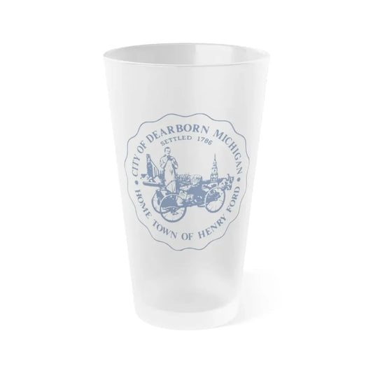 Seal of Dearborn Michigan - Frosted Pint Glass 16oz 16oz Frosted - Go Mug Yourself