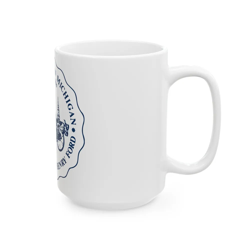 Seal of Dearborn Michigan - White Coffee Mug-Go Mug Yourself