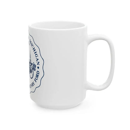 Seal of Dearborn Michigan - White Coffee Mug - Go Mug Yourself