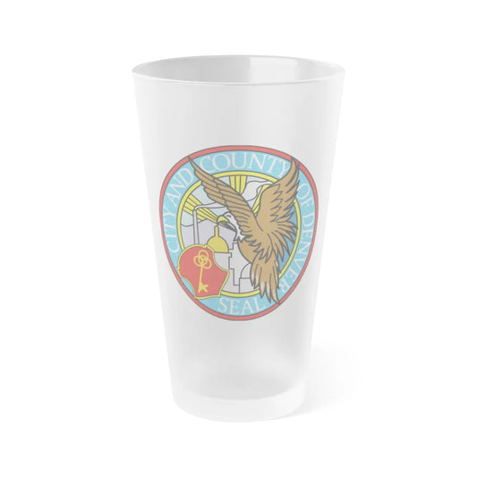 Seal of Denver - Frosted Pint Glass 16oz-16oz-Frosted-Go Mug Yourself