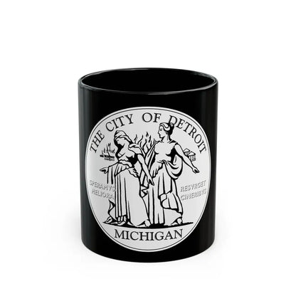 Seal of Detroit - Black Coffee Mug 11oz - Go Mug Yourself