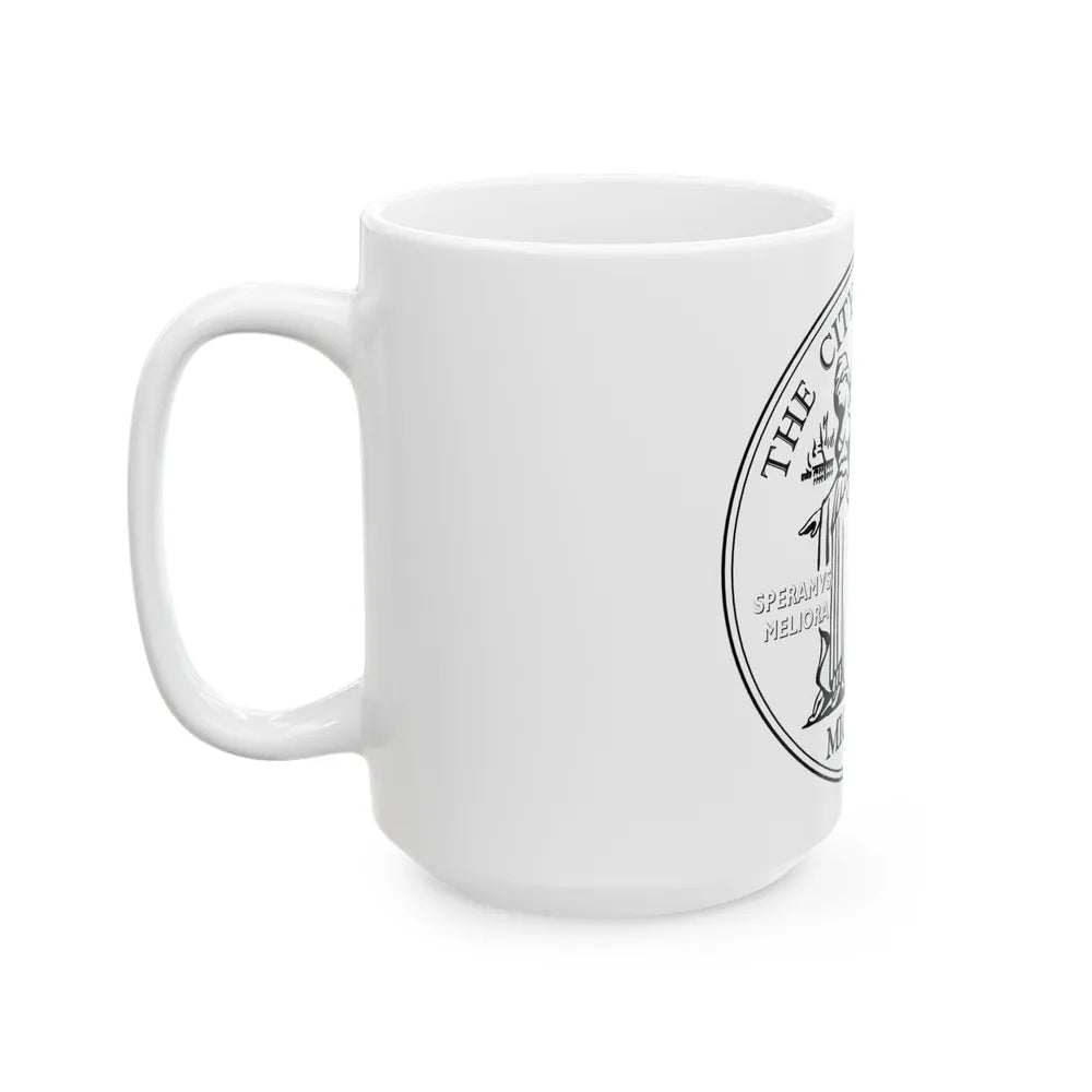 Seal of Detroit - White Coffee Mug-Go Mug Yourself