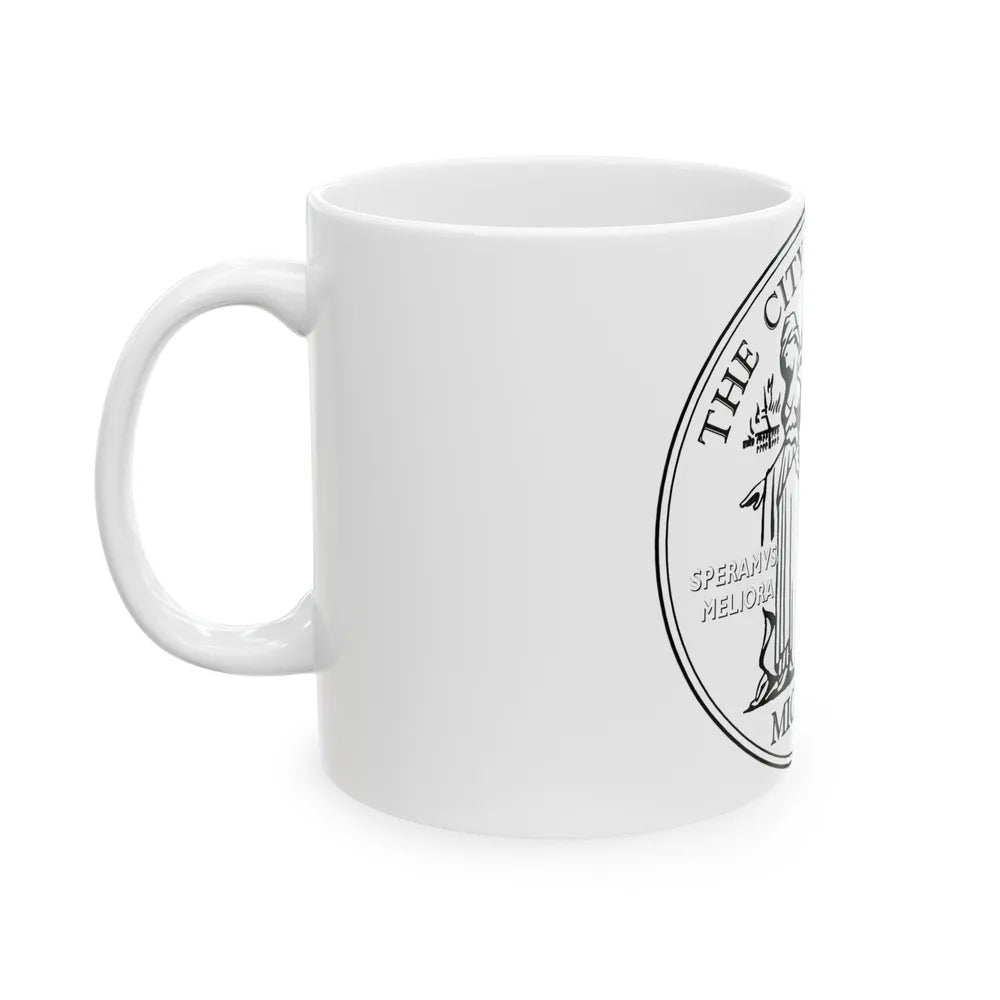 Seal of Detroit - White Coffee Mug-Go Mug Yourself