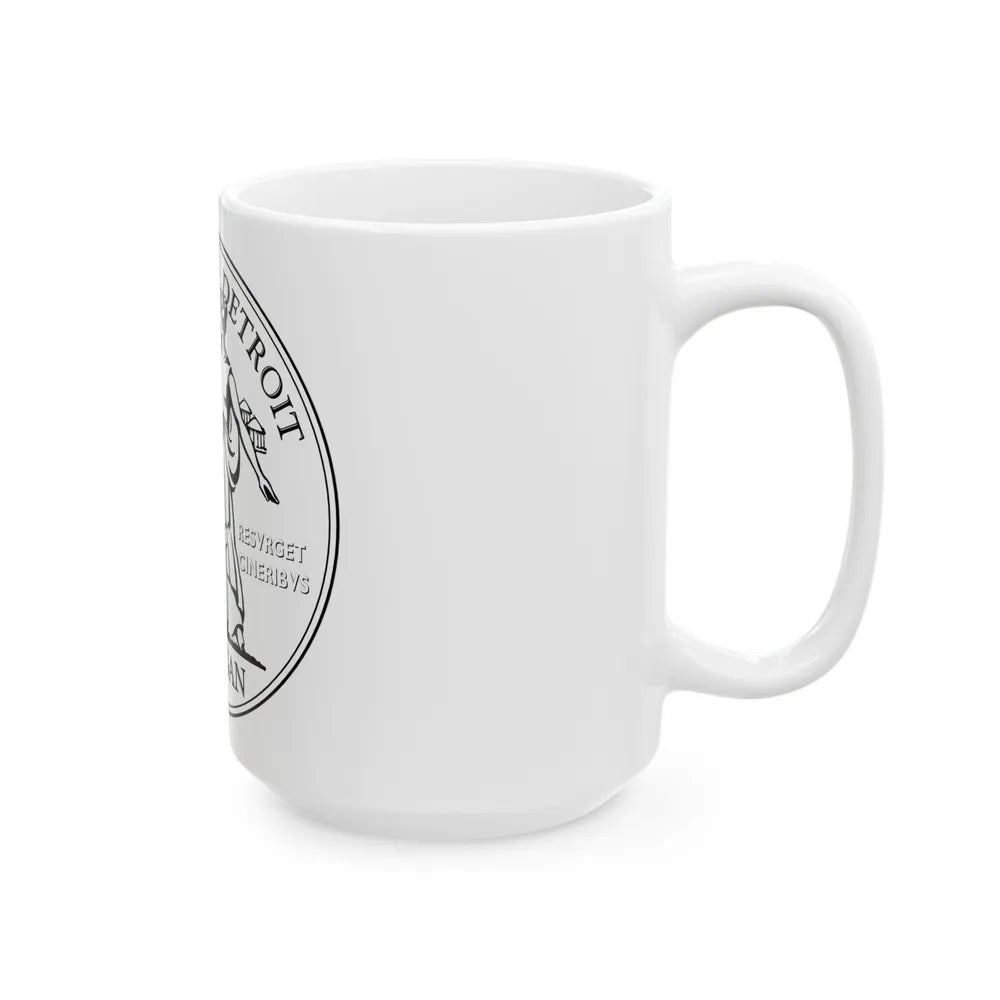 Seal of Detroit - White Coffee Mug-Go Mug Yourself