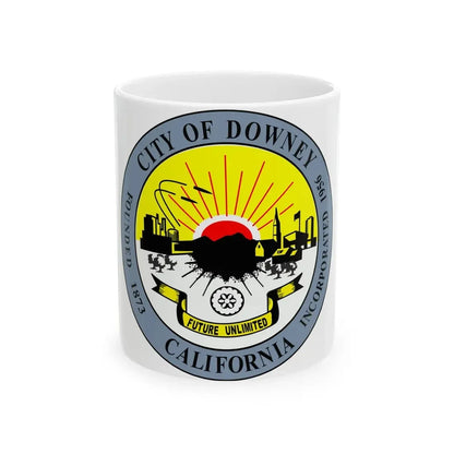 Seal of Downey California - White Coffee Mug 11oz - Go Mug Yourself