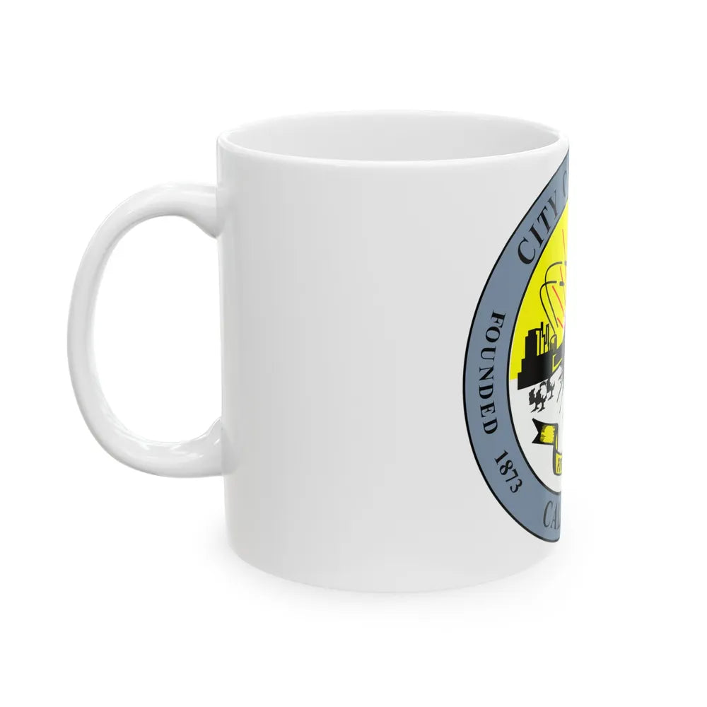 Seal of Downey California - White Coffee Mug-Go Mug Yourself