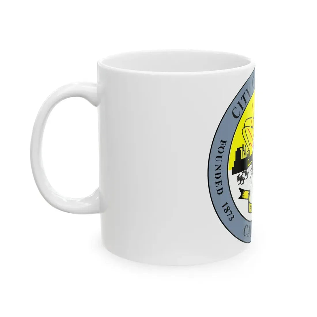Seal of Downey California - White Coffee Mug - Go Mug Yourself