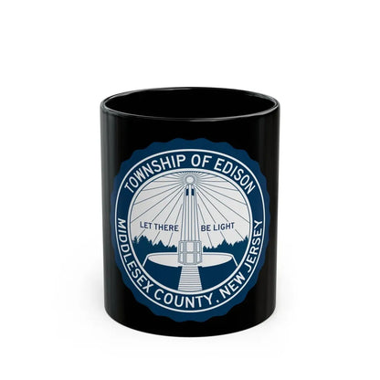Seal of Edison NJ - Black Coffee Mug 11oz - Go Mug Yourself