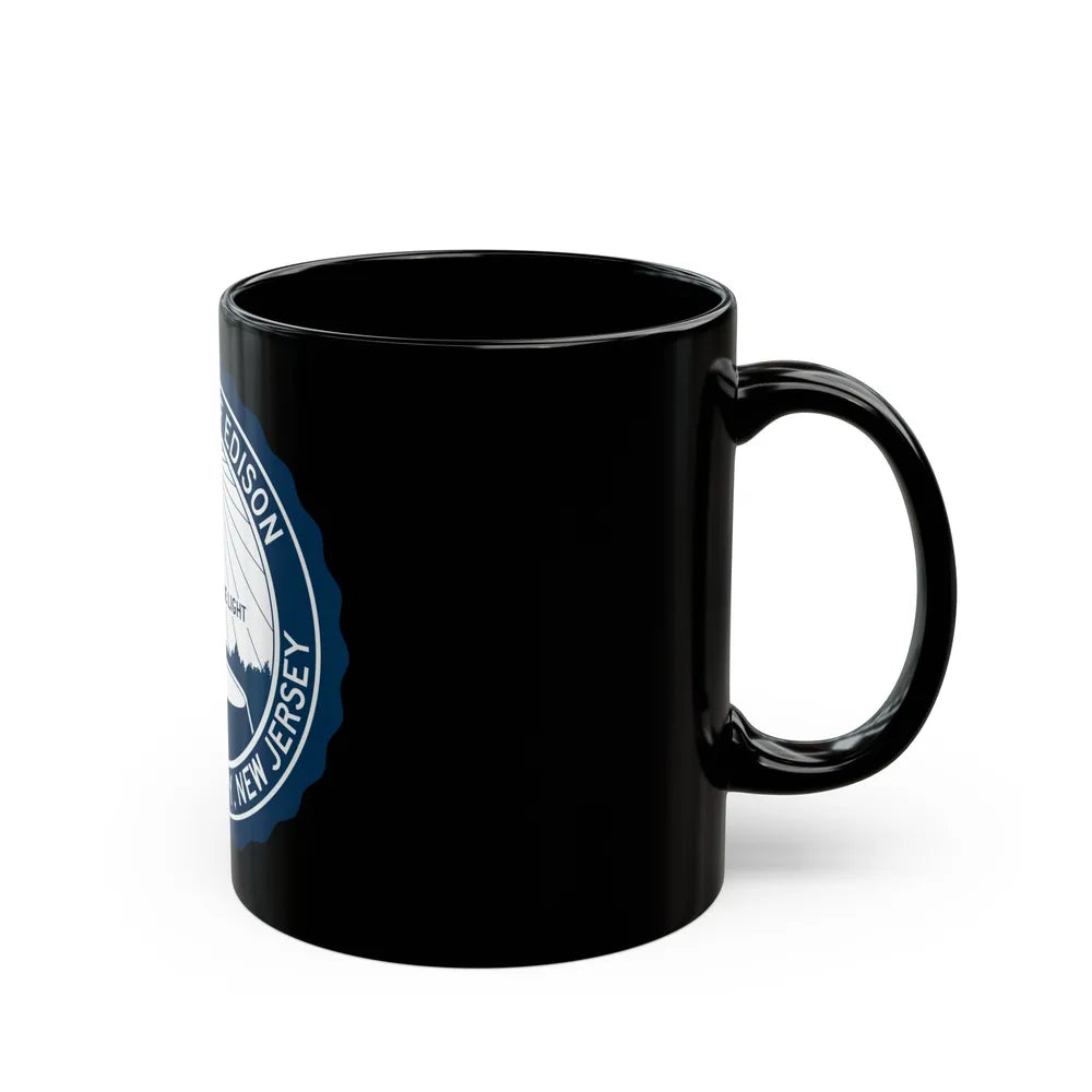 Seal of Edison NJ - Black Coffee Mug-Go Mug Yourself