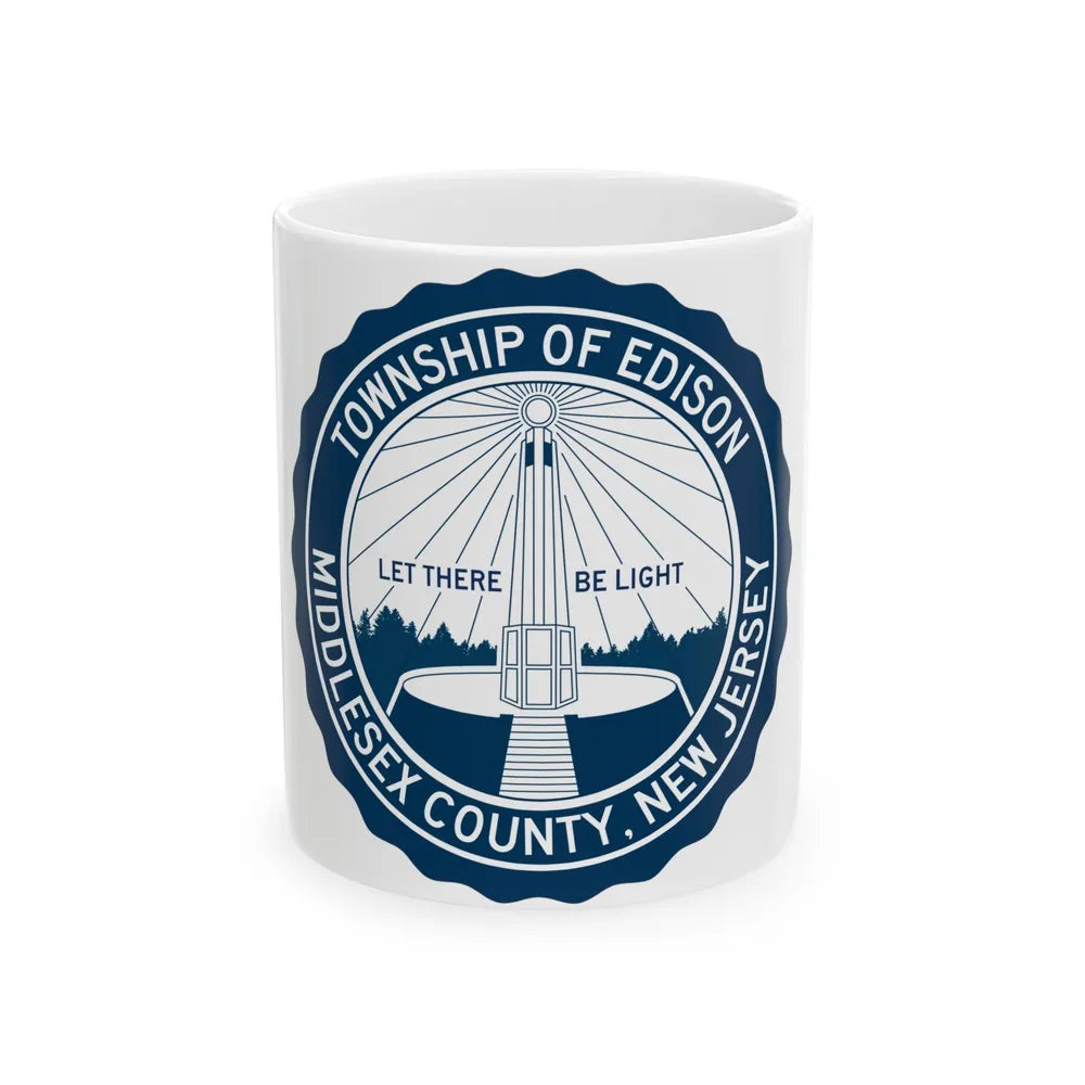 Seal of Edison NJ - White Coffee Mug-11oz-Go Mug Yourself