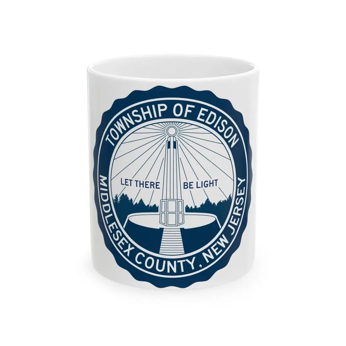 Seal of Edison NJ - White Coffee Mug 11oz - Go Mug Yourself