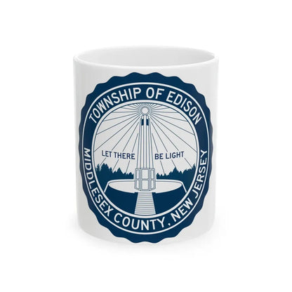 Seal of Edison NJ - White Coffee Mug 11oz - Go Mug Yourself