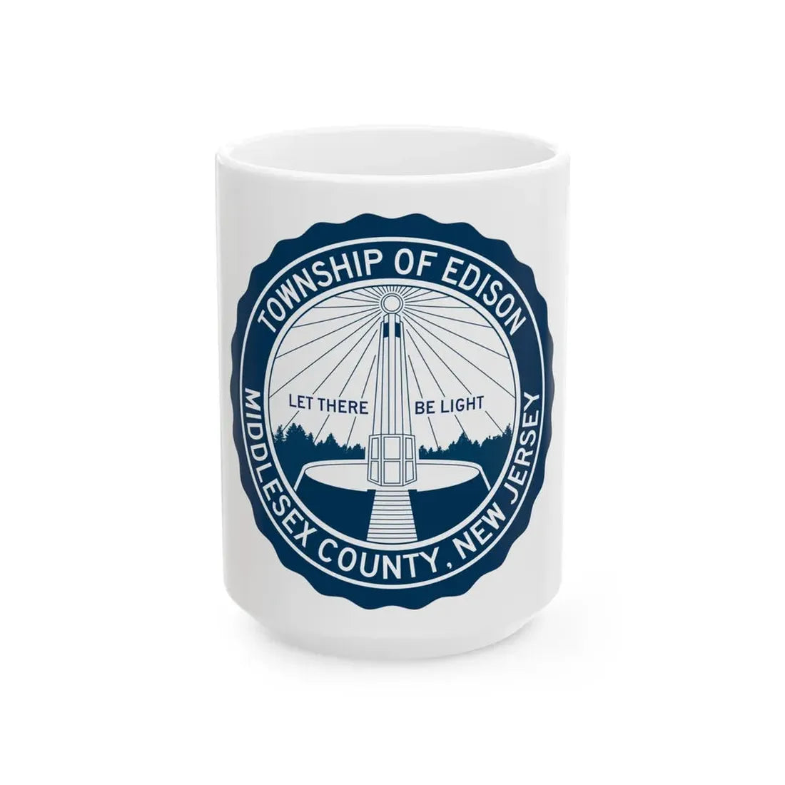 Seal of Edison NJ - White Coffee Mug 15oz - Go Mug Yourself