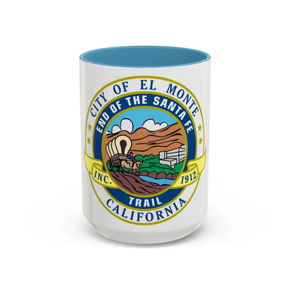 Seal of El Monte California - Accent Coffee Mug 15oz Light Blue - Go Mug Yourself