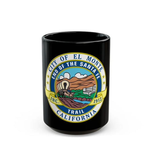 Seal of El Monte California - Black Coffee Mug-15oz-Go Mug Yourself