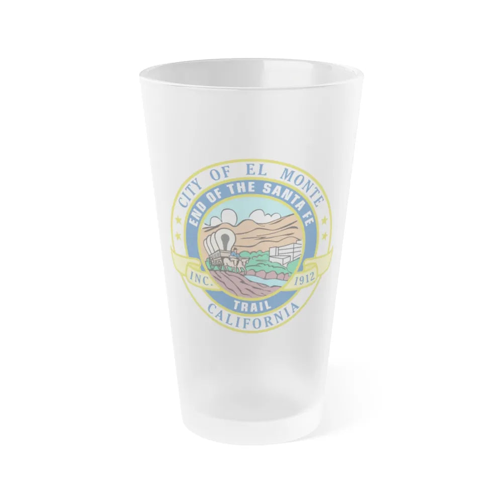 Seal of El Monte California - Frosted Pint Glass 16oz-16oz-Frosted-Go Mug Yourself