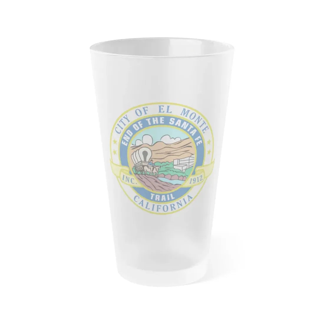 Seal of El Monte California - Frosted Pint Glass 16oz 16oz Frosted - Go Mug Yourself