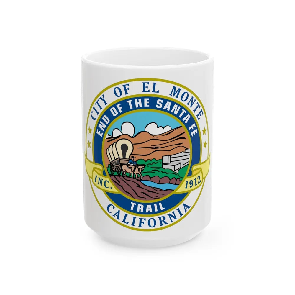 Seal of El Monte California - White Coffee Mug-15oz-Go Mug Yourself