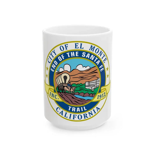 Seal of El Monte California - White Coffee Mug 15oz - Go Mug Yourself