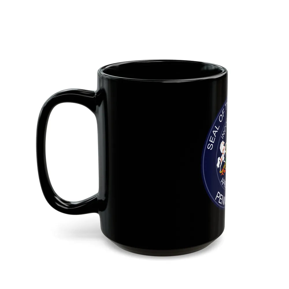 Seal of Erie Pennsylvania - Black Coffee Mug-Go Mug Yourself