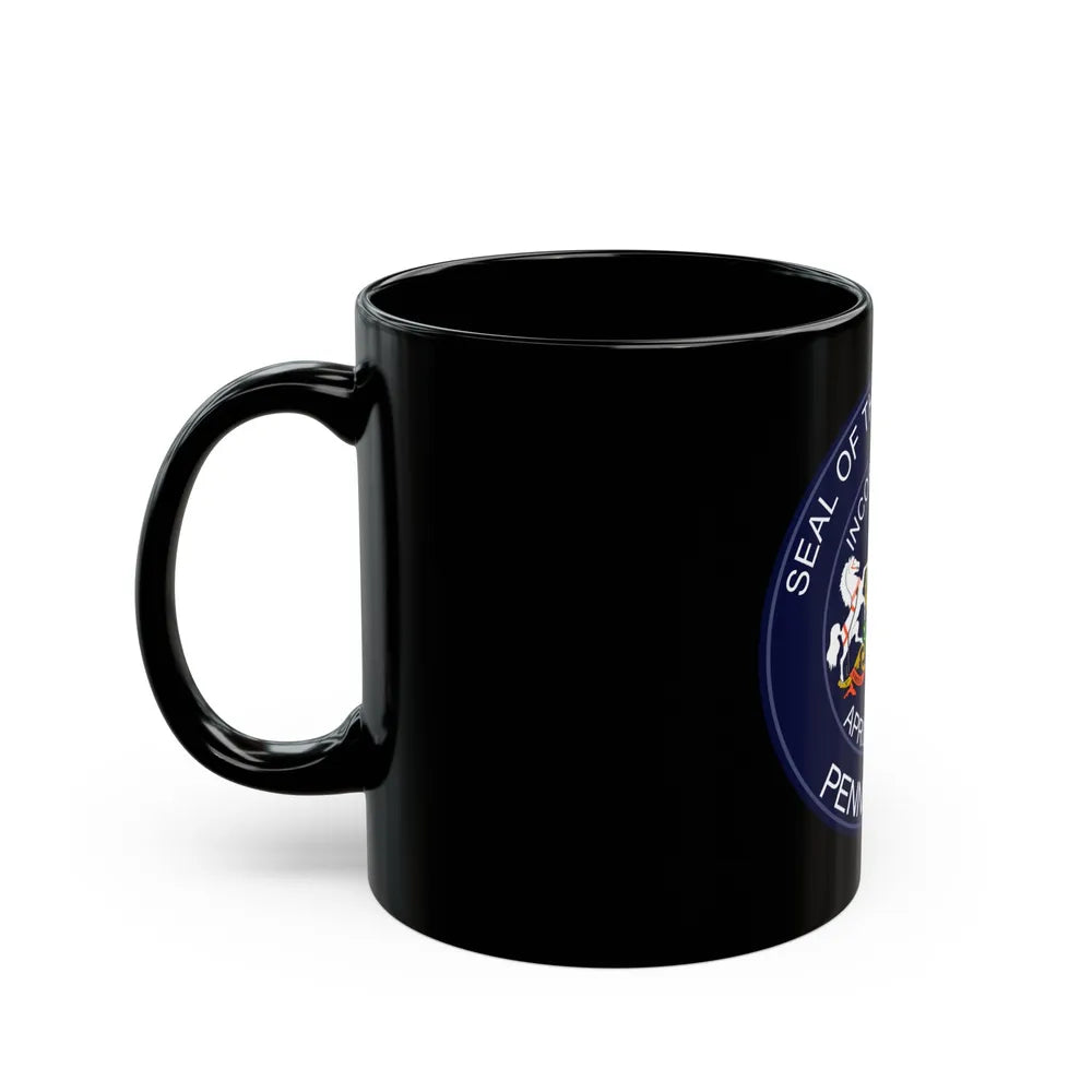 Seal of Erie Pennsylvania - Black Coffee Mug-Go Mug Yourself