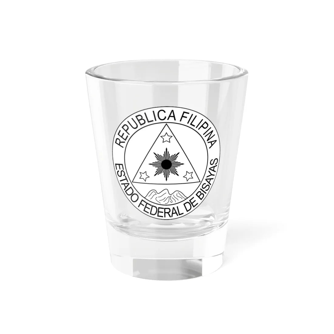 Seal of Federal state of the Visayas (Philippines) (Coat of Arms) Shot Glass 1.5oz 1.5oz - Go Mug Yourself