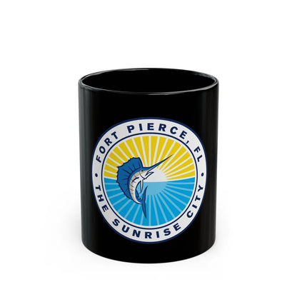 Seal of Fort Pierce Florida - Black Coffee Mug-11oz-Go Mug Yourself