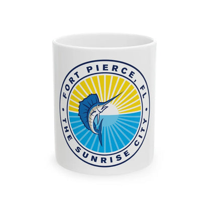 Seal of Fort Pierce Florida - White Coffee Mug-11oz-Go Mug Yourself