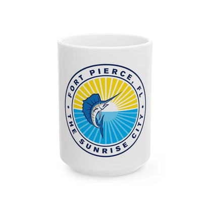 Seal of Fort Pierce Florida - White Coffee Mug-15oz-Go Mug Yourself