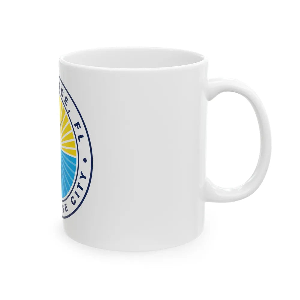 Seal of Fort Pierce Florida - White Coffee Mug-Go Mug Yourself