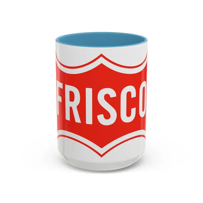 Seal of Frisco Texas - Accent Coffee Mug 15oz Light Blue - Go Mug Yourself