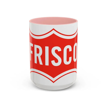 Seal of Frisco Texas - Accent Coffee Mug 15oz Pink - Go Mug Yourself