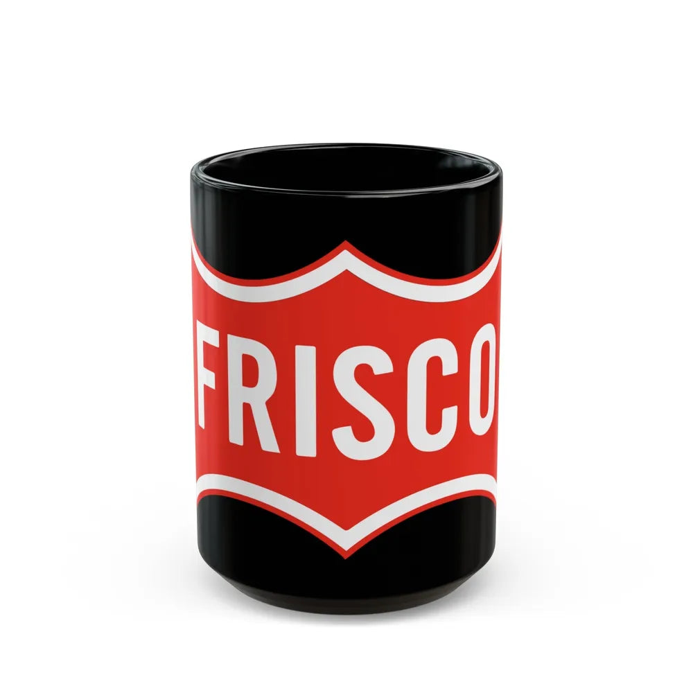 Seal of Frisco Texas - Black Coffee Mug-15oz-Go Mug Yourself