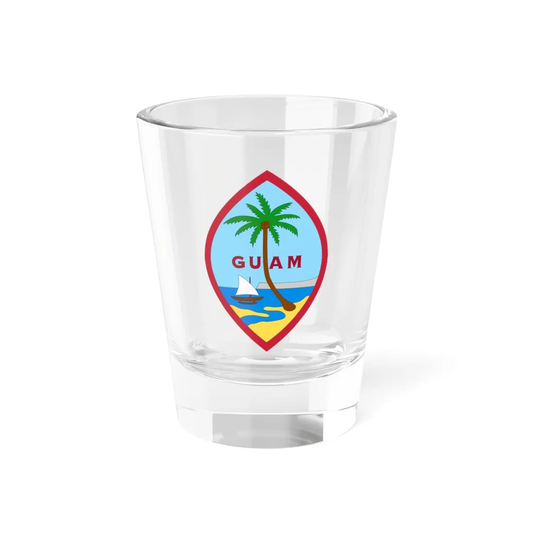 Seal of Guam (United States) (Coat of Arms) Shot Glass 1.5oz 1.5oz - Go Mug Yourself