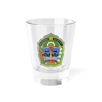 Seal of Gunungkidul Regency (Indonesia) (Coat of Arms) Shot Glass 1.5oz 1.5oz - Go Mug Yourself