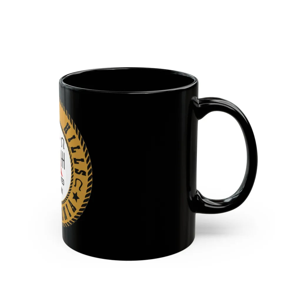 Seal of Hidden Hills California - Black Coffee Mug-Go Mug Yourself