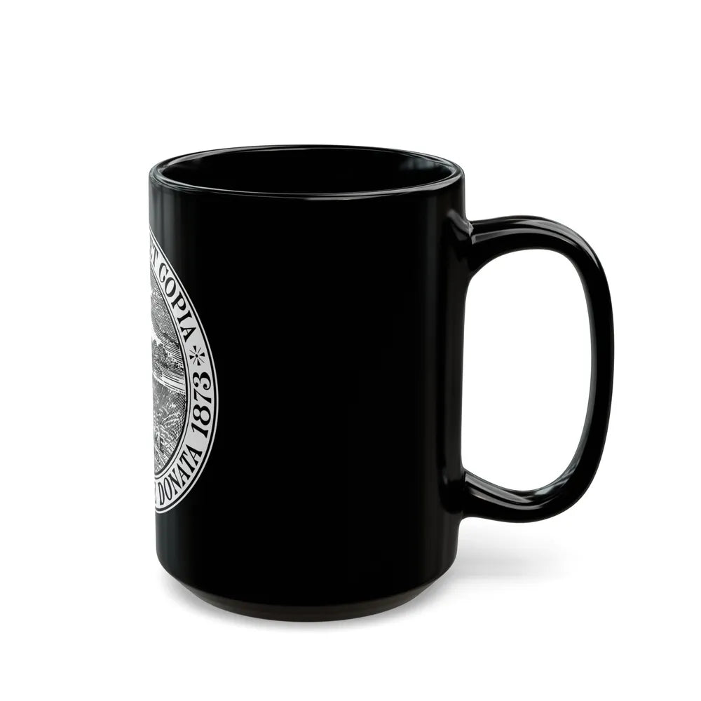 Seal of Holyoke Massachusetts - Black Coffee Mug-Go Mug Yourself