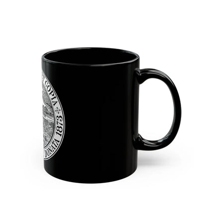 Seal of Holyoke Massachusetts - Black Coffee Mug-Go Mug Yourself