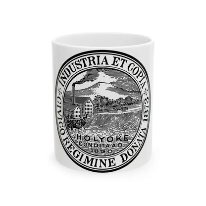 Seal of Holyoke Massachusetts - White Coffee Mug-11oz-Go Mug Yourself