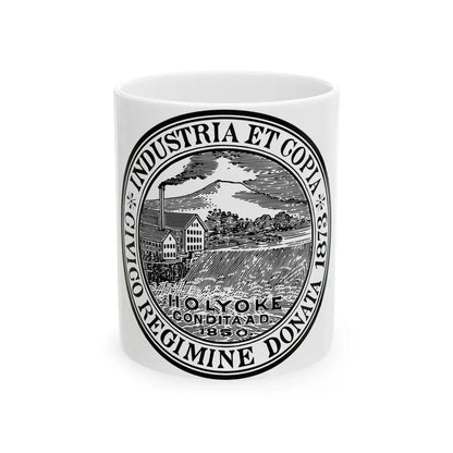 Seal of Holyoke Massachusetts - White Coffee Mug 11oz - Go Mug Yourself