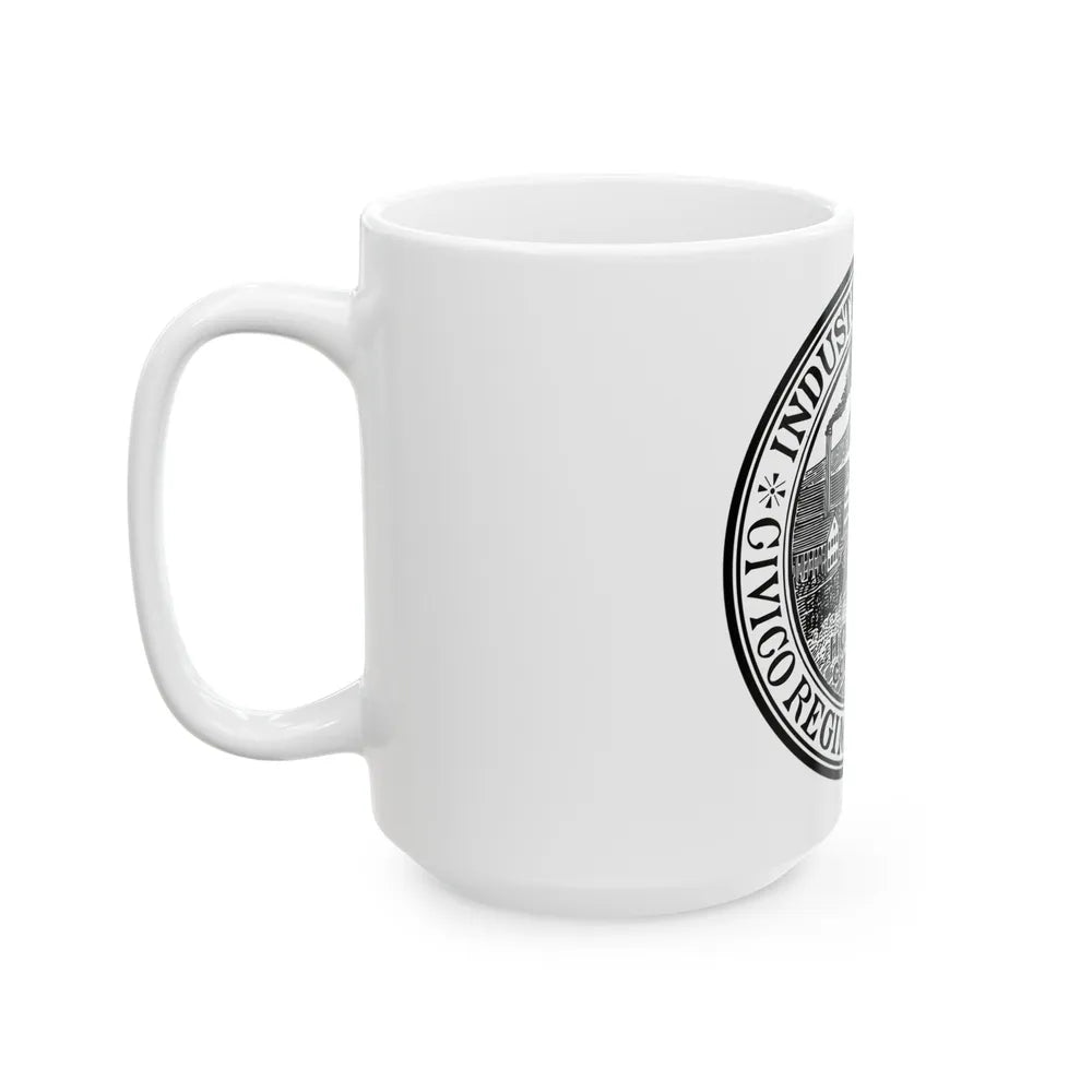 Seal of Holyoke Massachusetts - White Coffee Mug-Go Mug Yourself