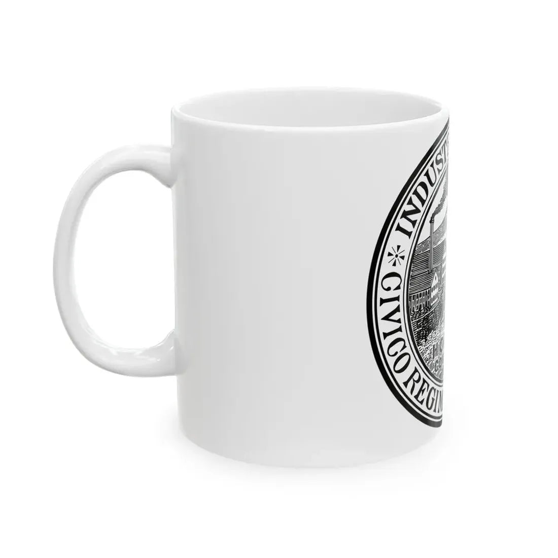 Seal of Holyoke Massachusetts - White Coffee Mug - Go Mug Yourself