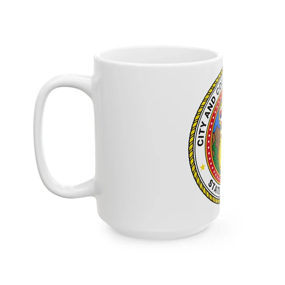 Seal of Honolulu Hawaii - White Coffee Mug-Go Mug Yourself