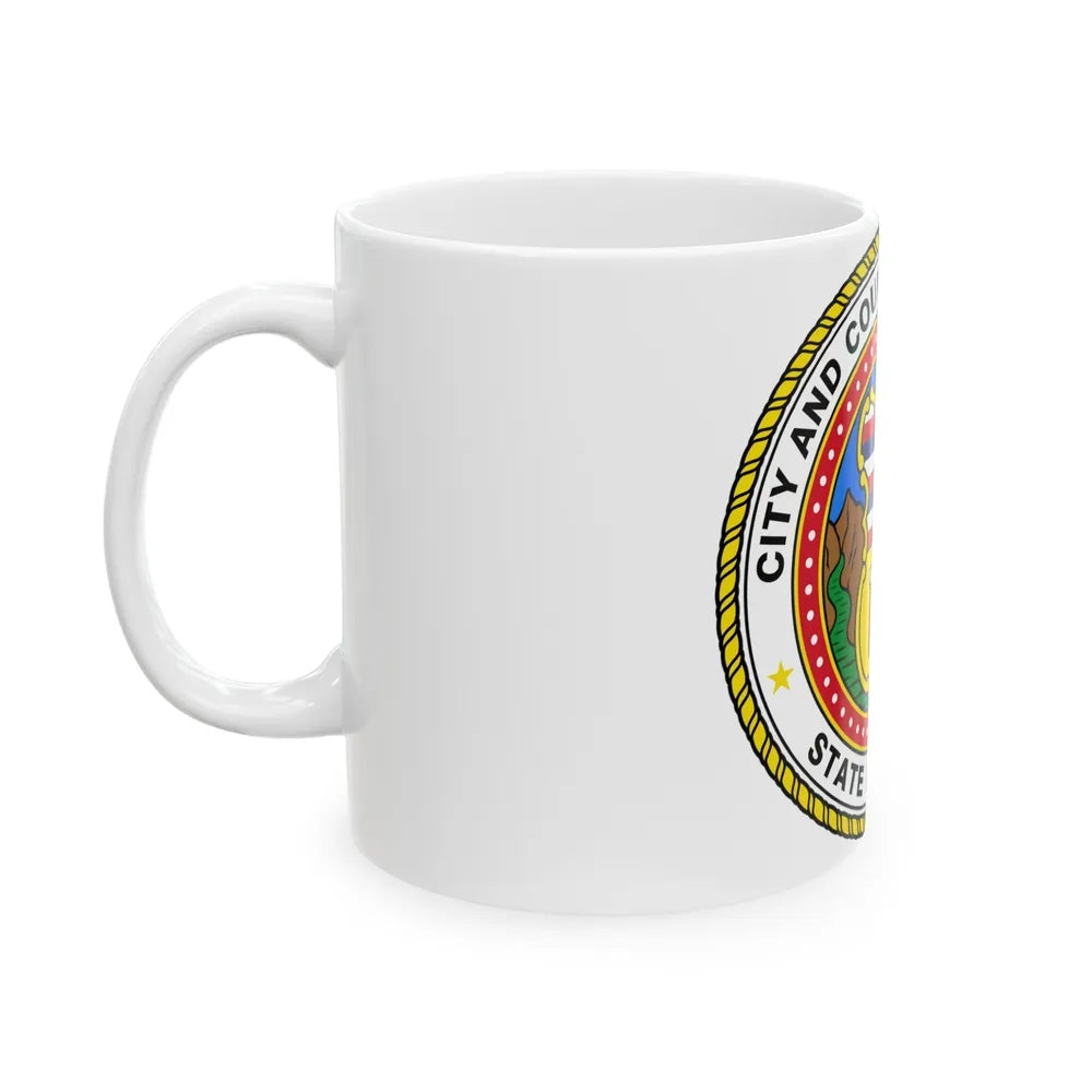 Seal of Honolulu Hawaii - White Coffee Mug-Go Mug Yourself